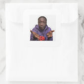 Carré Funny Khaby Meme Vinyl Sticker (Sac)