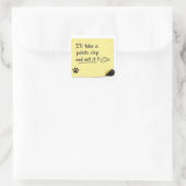 Carré Funny Potato Chip Dog Sticky Note Sticker (Sac)