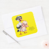 Carré Funny sticker baby shower adjustable  (Enveloppe)