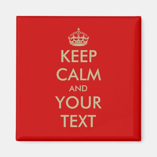 Carré Garder aimant calme avec des lettres d'or fa (Devant)