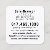 Carré Gary Grayson Carte de visite (Dos)