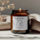 Carré Gentle Bear Hug Custom Candle Label Sticker