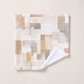 Carré géomérique de plage Tan Neutre (Gant de toilette)
