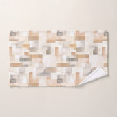 Carré géomérique de plage Tan Neutre (Serviette à main)