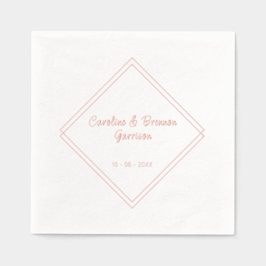 Carré géométrique unique élégant Bordure encadrée (Recto)