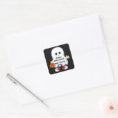 Carré Ghost Boy | Sticker pour l'Halloween pour enfants (Enveloppe)