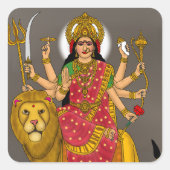 Carré Goddess Durga Sticker (Devant)
