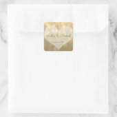 Carré Gold Bokeh | Sticker Monogram Mariage (Sac)