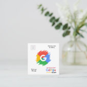 Carré Google Review & Carte de visite avec code QR lié (Debout devant)