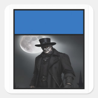 Carré Gothique Gentleman Sous Sticker Pleine lune