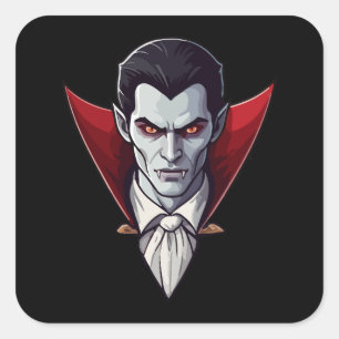 Carré 🦇 gothique Vampire Sticker noir 🖤 🎃