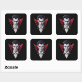 Carré 🦇 gothique Vampire Sticker noir 🖤 🎃 (Feuille)