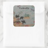 Carré Grandma Coupe Moana Vaiana Océanie Sticker (Sac)