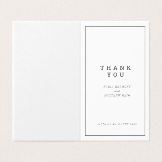 Carré gris gris mariage Merci de votre préférence (Outside Unfolded)