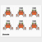 Carré Grumpy Crab Funny Sticker (Feuille)