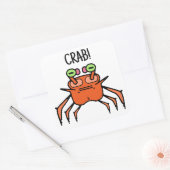 Carré Grumpy Crab Funny Sticker (Enveloppe)