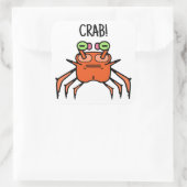 Carré Grumpy Crab Funny Sticker (Sac)