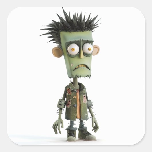 Carré Grumpy Zed - Sticker Moody Ghoul (Devant)