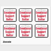 Carré Guitare de support émotionnel - Sticker amusant (Feuille)