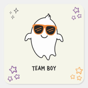 Carré Halloween Sexe Reveillez Team Garçon Ghost Sticker