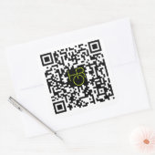 Carré Handz On Radio QR Code Sticker avec logo (Enveloppe)