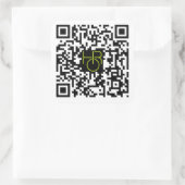 Carré Handz On Radio QR Code Sticker avec logo (Sac)
