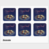 Carré Happy Diwali Ganesha Rangoli - Sticker (Feuille)