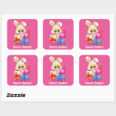 Carré Happy Easter Bunny Holiday sticker (Feuille)