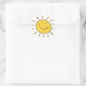 Carré Happy Face Sun - Sticker (Sac)