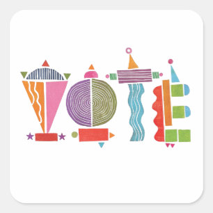 Carré Happy Fun GOTV / Sticker de vote