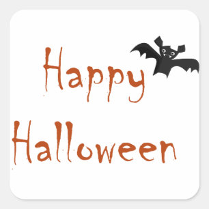 Carré Happy Halloween Bat Sticker