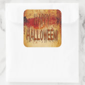 Carré Happy Halloween Stainted Sticker Mur (Sac)