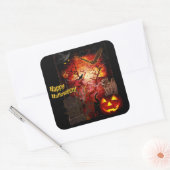 Carré Happy Halloween Sticker (Enveloppe)