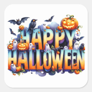 Carré Happy Halloween Sticker