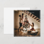 Carré Happy Holidays photo carte plat (Devant / Derrière)