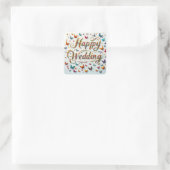 Carré Happy Mariage Sticker (Sac)