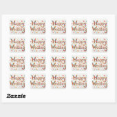 Carré Happy Mariage Sticker (Feuille)