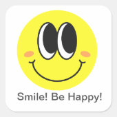 Carré Happy Mood Smiley Sticker Pack 3"x3" (Devant)