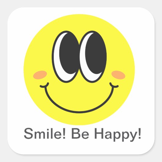 Carré Happy Mood Smiley Sticker Pack 3"x3" (Devant)