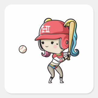 Carré Harley Quinn - Baseball - Sticker