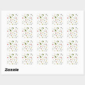 Carré Herbs and Spices Pattern Design Sticker (Feuille)