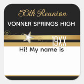 Carré Heure de réunion de classe ! Sticker de balise de  (Devant)