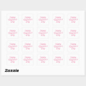 Carré Heureuse Sainte-Valentin rose | Sticker (Feuille)