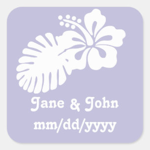 Carré Hibiscus tropical dans Sticker Lavender