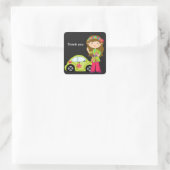 Carré Hippie fille avec Sticker Buggy (Sac)