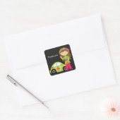Carré Hippie fille avec Sticker Buggy (Enveloppe)