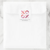 Carré Hugs + Baisers Sticker Saint Valentin - Blush (Sac)