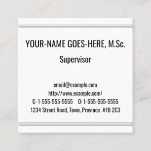 Carré Humble Carte de visite professionnel