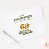 Carré I Are Programmer Funny Classic Round Sticker (Enveloppe)