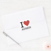 Carré I ❤️ Love Admin - Admin Depratt STICKER (Enveloppe)
